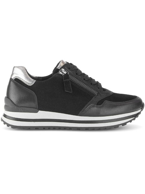 Baskets  en cuir et nubuck - Kiabi