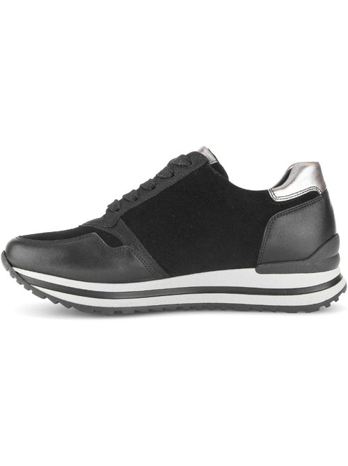 Baskets  en cuir et nubuck - Kiabi
