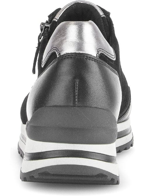 Baskets  en cuir et nubuck - Kiabi