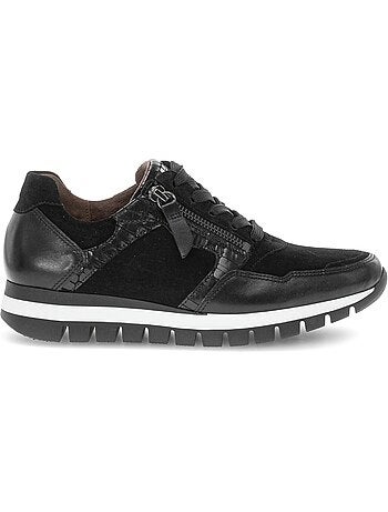 Baskets en cuir et nubuck