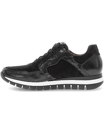 Baskets en cuir et nubuck