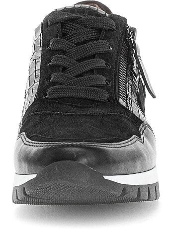 Baskets en cuir et nubuck