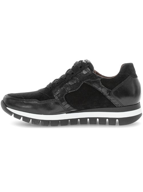 Baskets  en cuir et nubuck - Kiabi