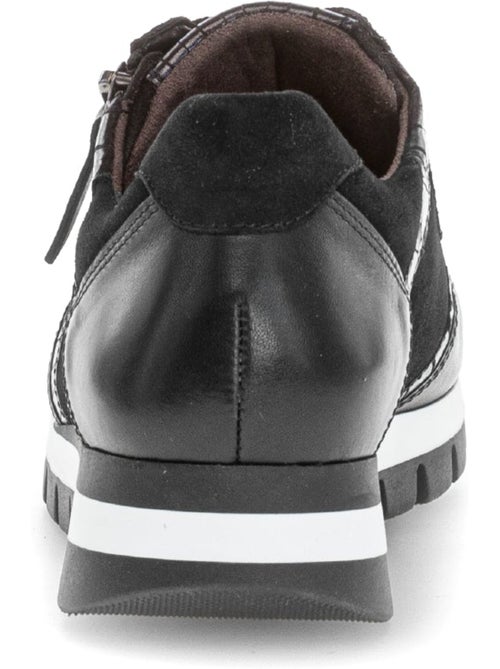 Baskets  en cuir et nubuck - Kiabi