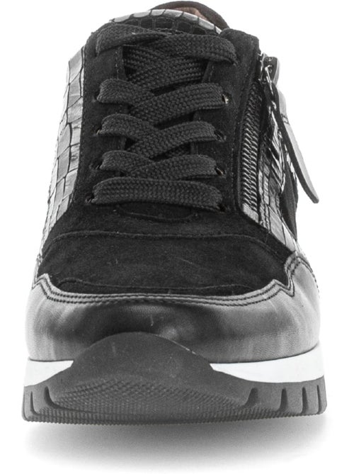 Baskets  en cuir et nubuck - Kiabi
