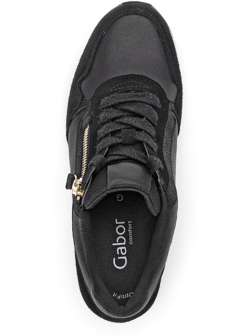 Baskets  en cuir et nubuck - Kiabi