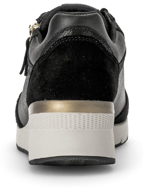Baskets  en cuir et nubuck - Kiabi