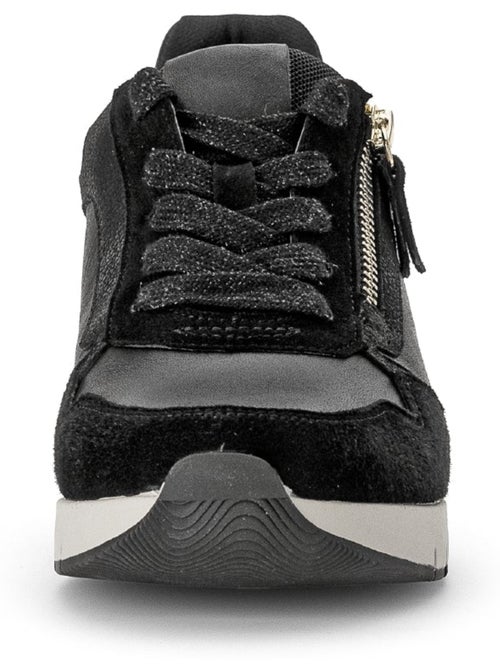 Baskets  en cuir et nubuck - Kiabi