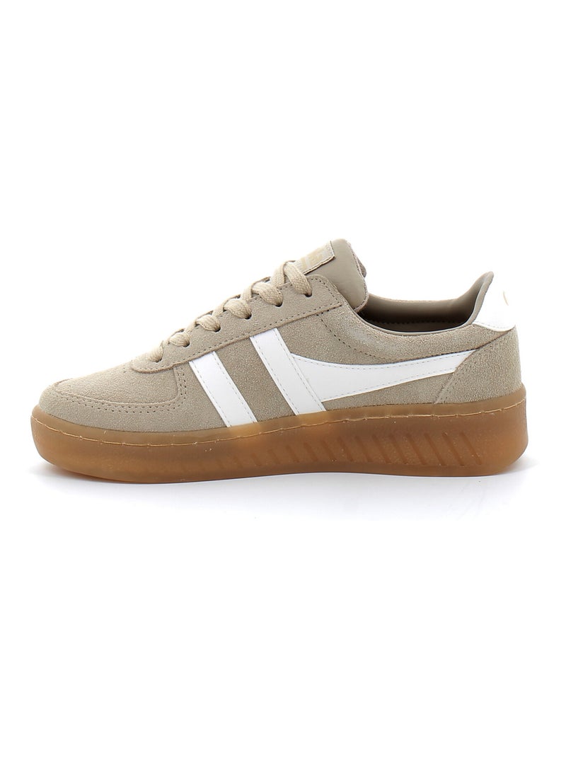 Baskets en Cuir et Suede Gola Beige - Kiabi