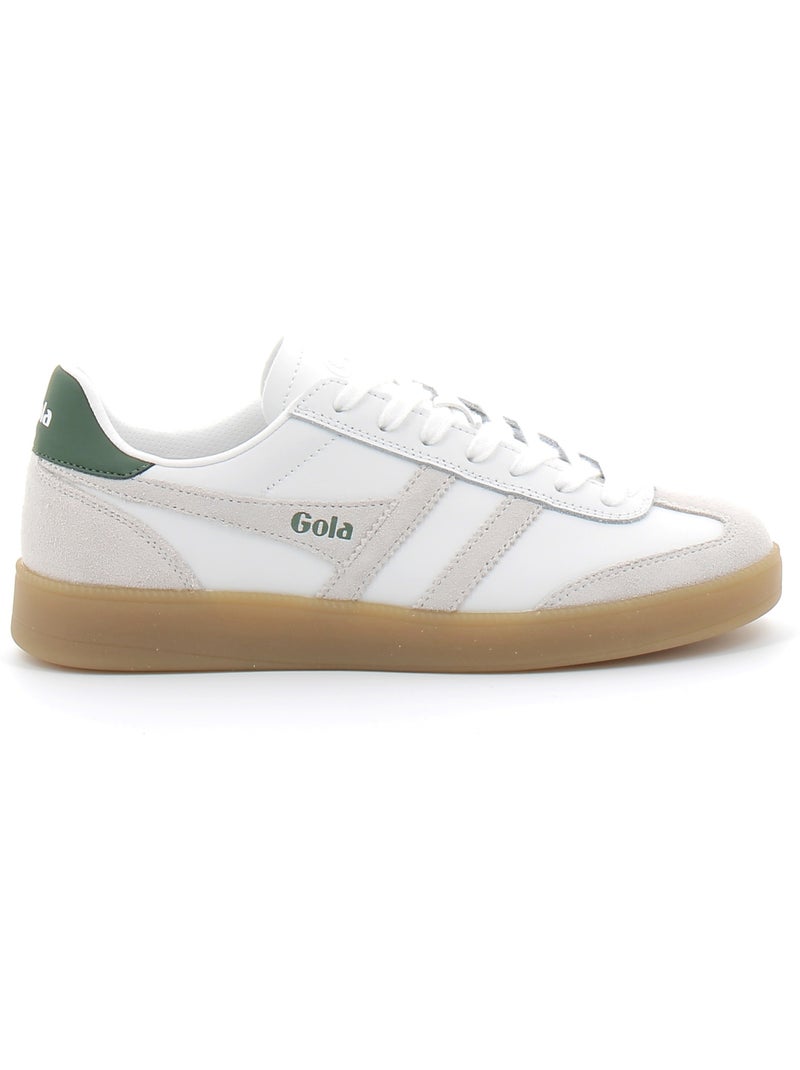 Baskets en Cuir et Suede Gola Blanc - Kiabi