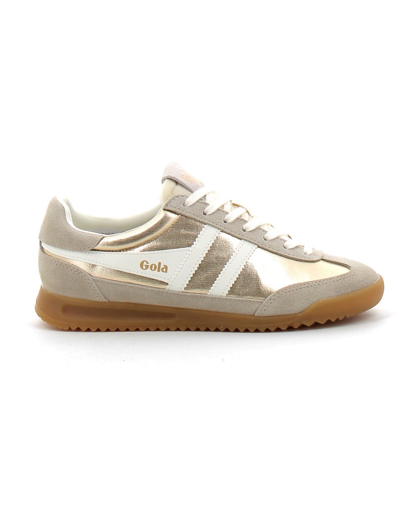 Baskets en Cuir et Suede Gola Doré/or - Kiabi