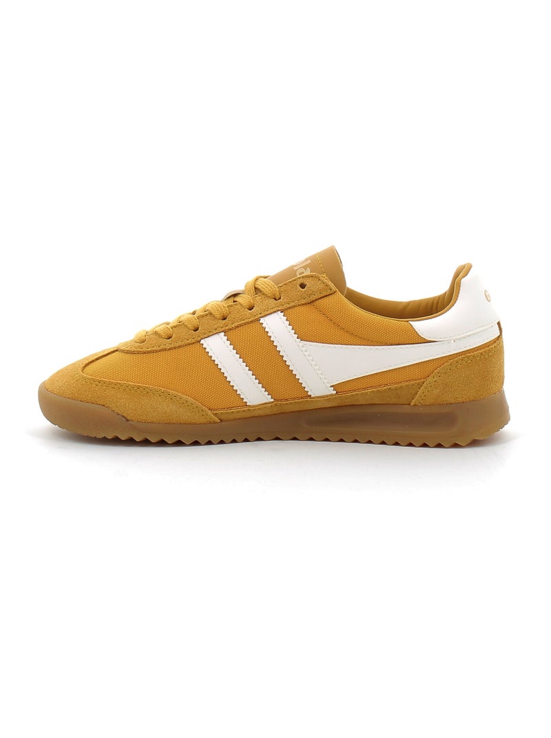 Baskets en Cuir et Suede Gola Jaune - Kiabi