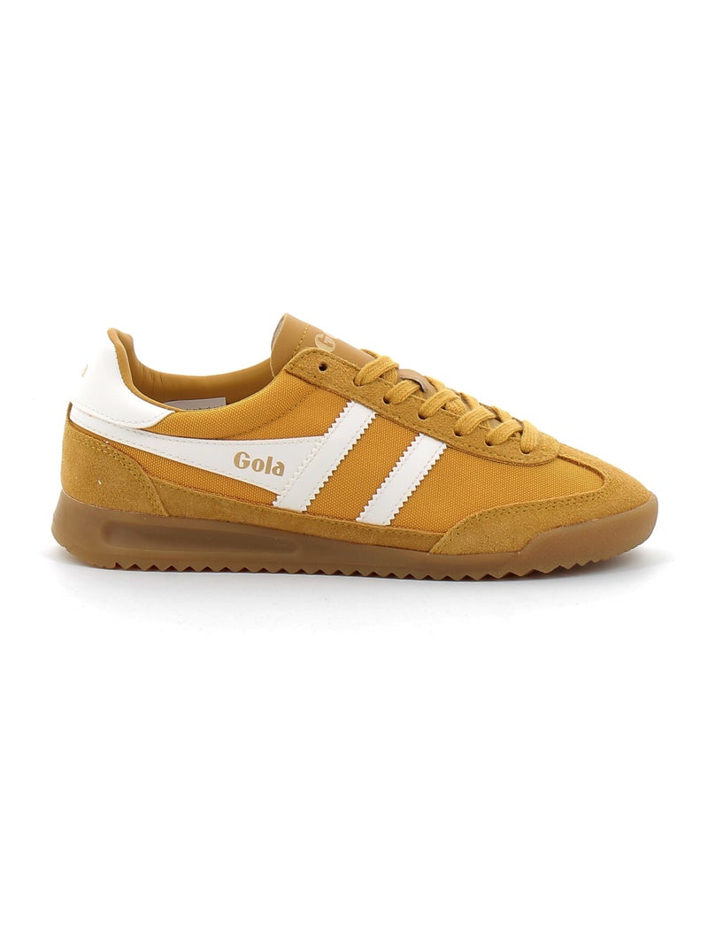 Baskets en Cuir et Suede Gola Jaune - Kiabi