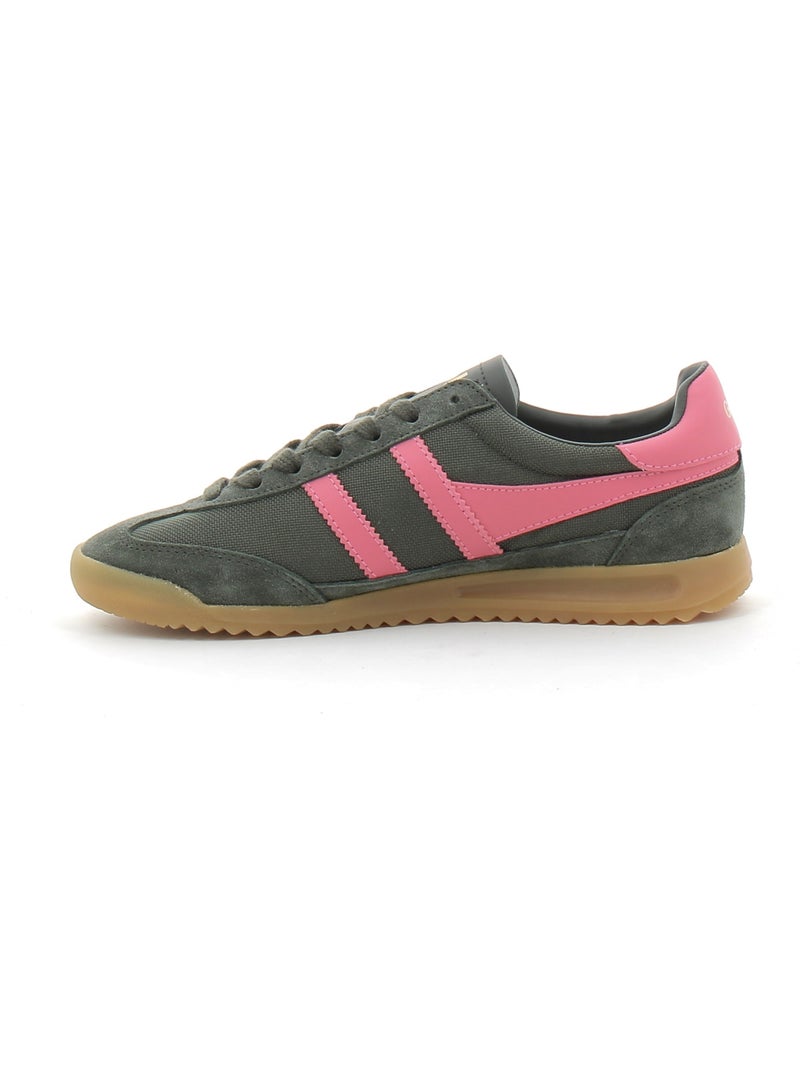 Baskets en Cuir et Suede Gola Kaki - Kiabi