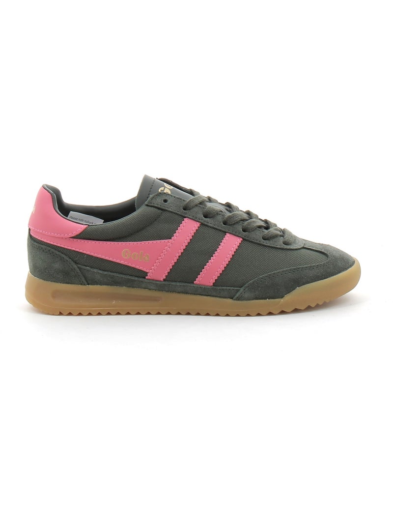 Baskets en Cuir et Suede Gola Kaki - Kiabi