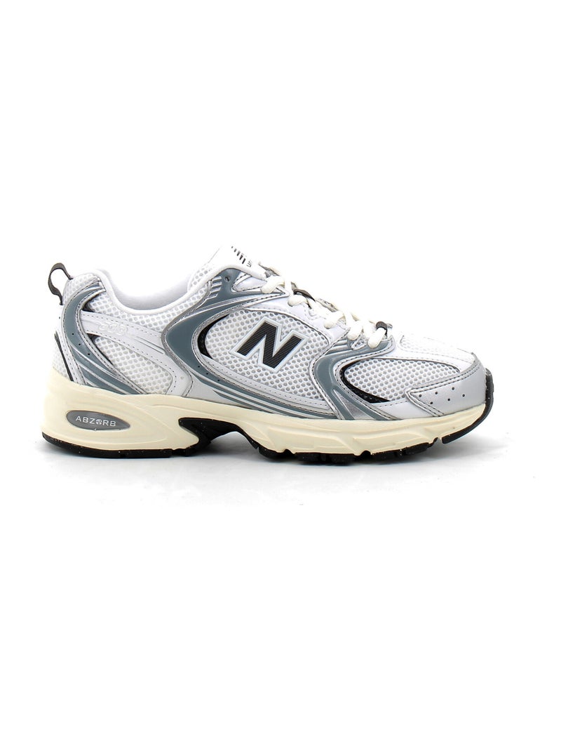 Baskets en Cuir et Suede new Balance Argent - Kiabi