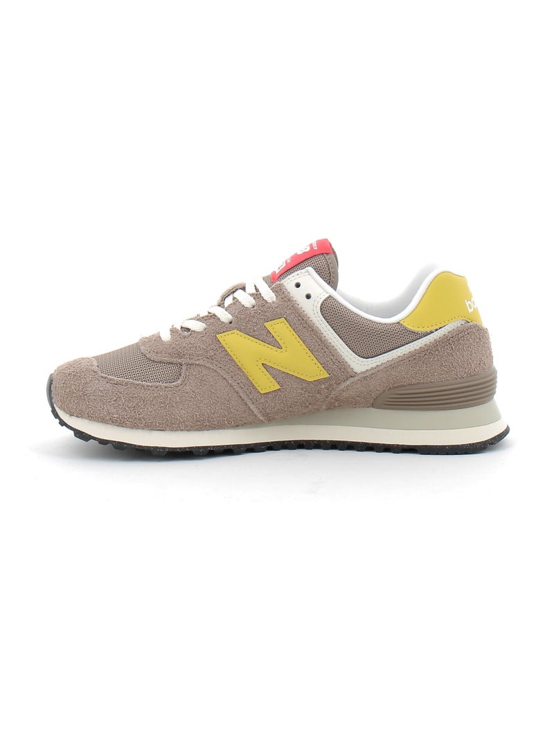 Baskets en Cuir et Suede new Balance Beige - Kiabi