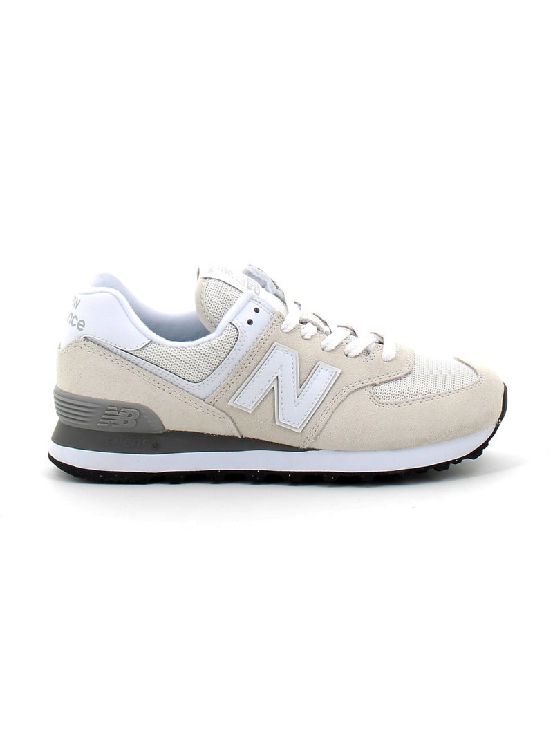 Baskets en Cuir et Suede new Balance Blanc - Kiabi