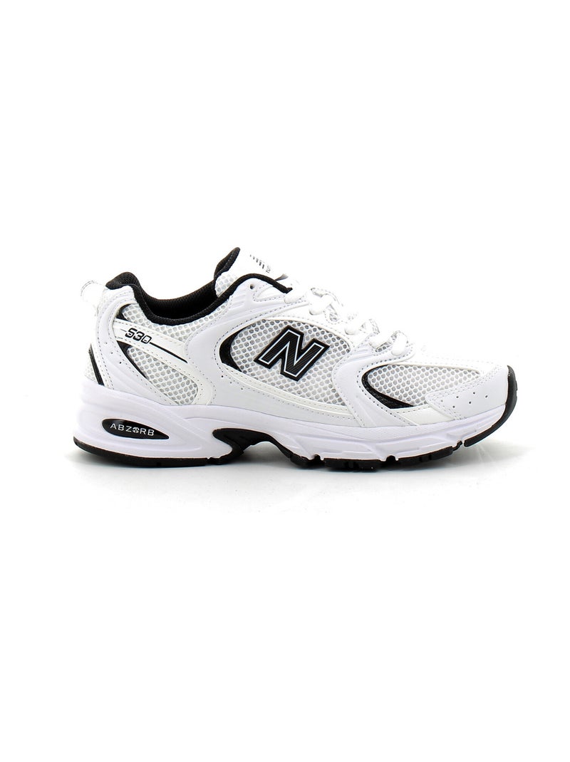Baskets en Cuir et Suede new Balance Blanc - Kiabi