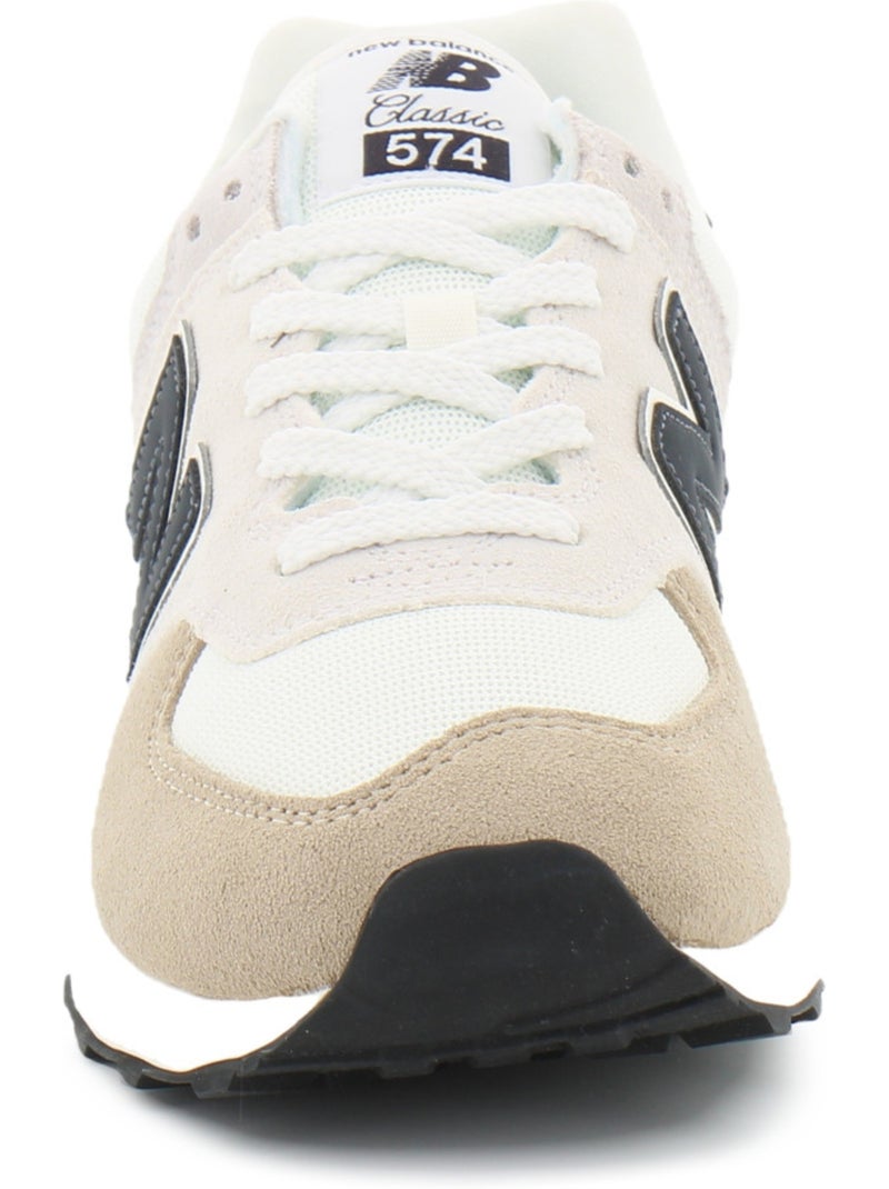 Baskets en cuir et suede new balance Blanc - Kiabi