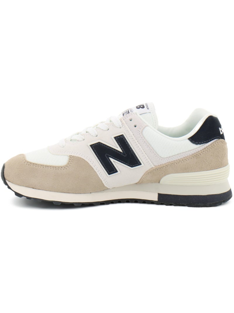 Baskets en cuir et suede new balance Blanc - Kiabi