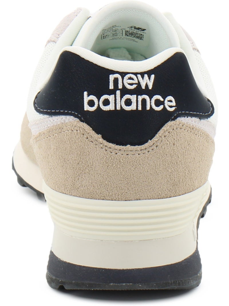 Baskets en cuir et suede new balance Blanc - Kiabi