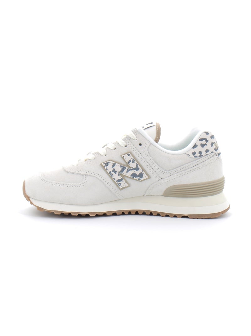 Baskets en Cuir et Suede new Balance Blanc - Kiabi