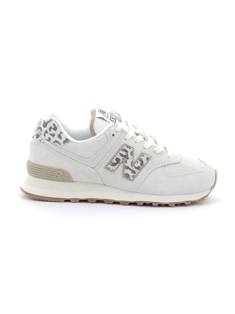 Baskets en Cuir et Suede new Balance Blanc - Kiabi