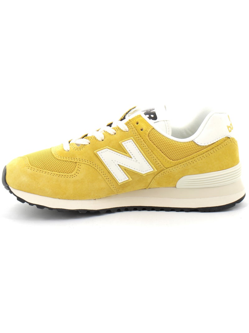 Baskets en Cuir et Suede new Balance Jaune - Kiabi