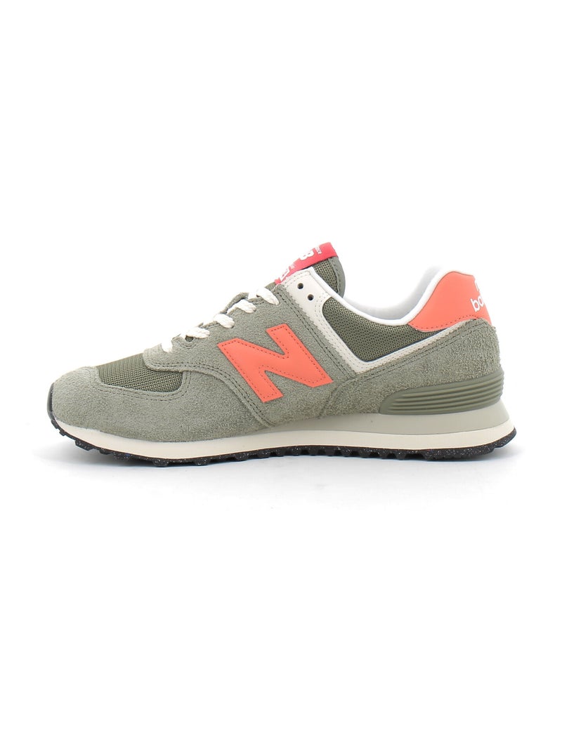 Baskets en Cuir et Suede new Balance Kaki - Kiabi