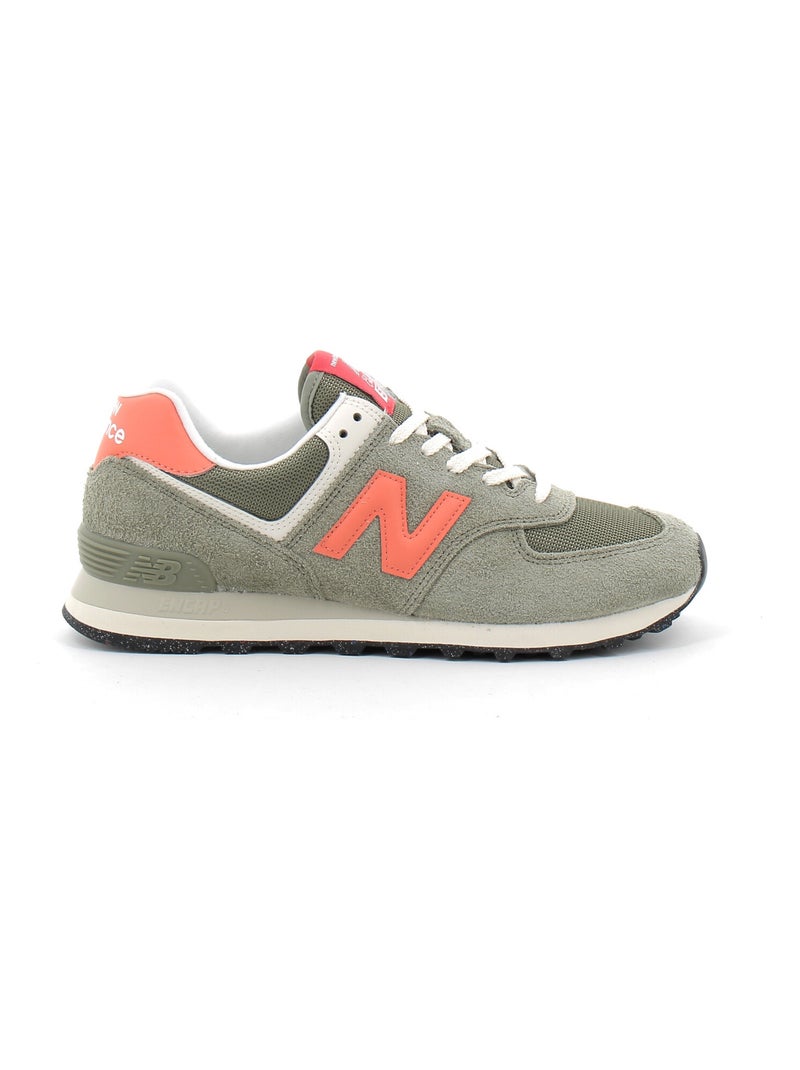 Baskets en Cuir et Suede new Balance Kaki - Kiabi