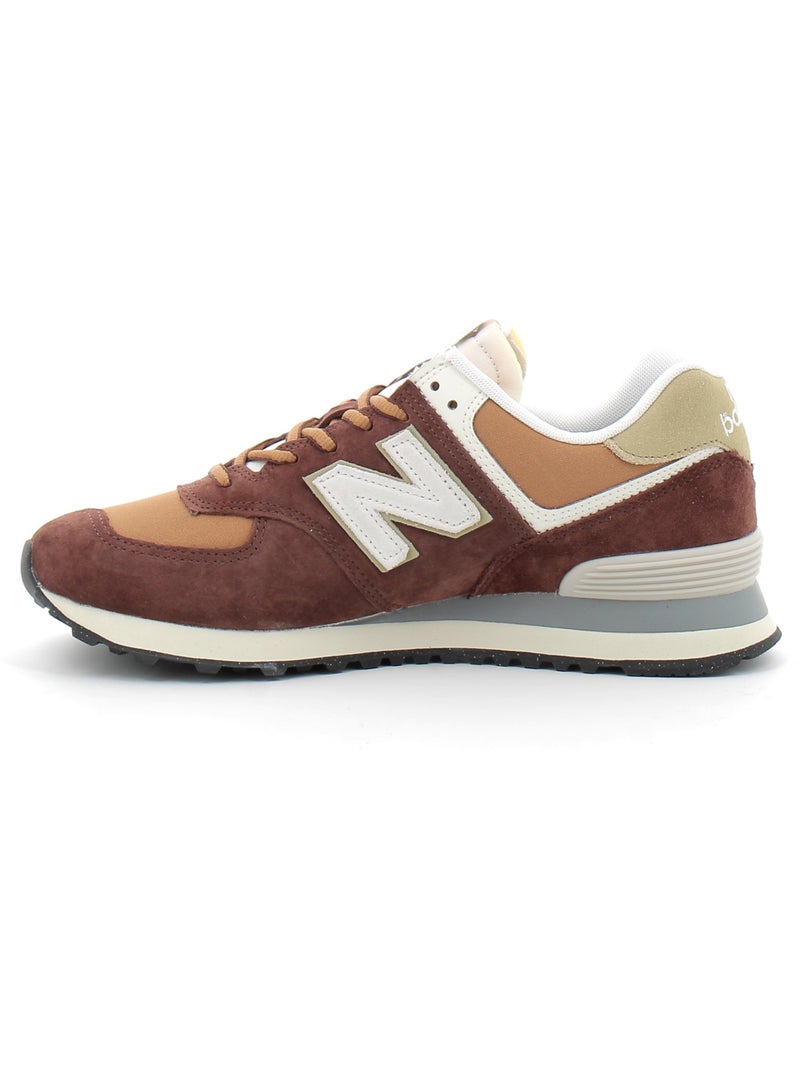 Baskets en Cuir et Suede new Balance Marron - Kiabi