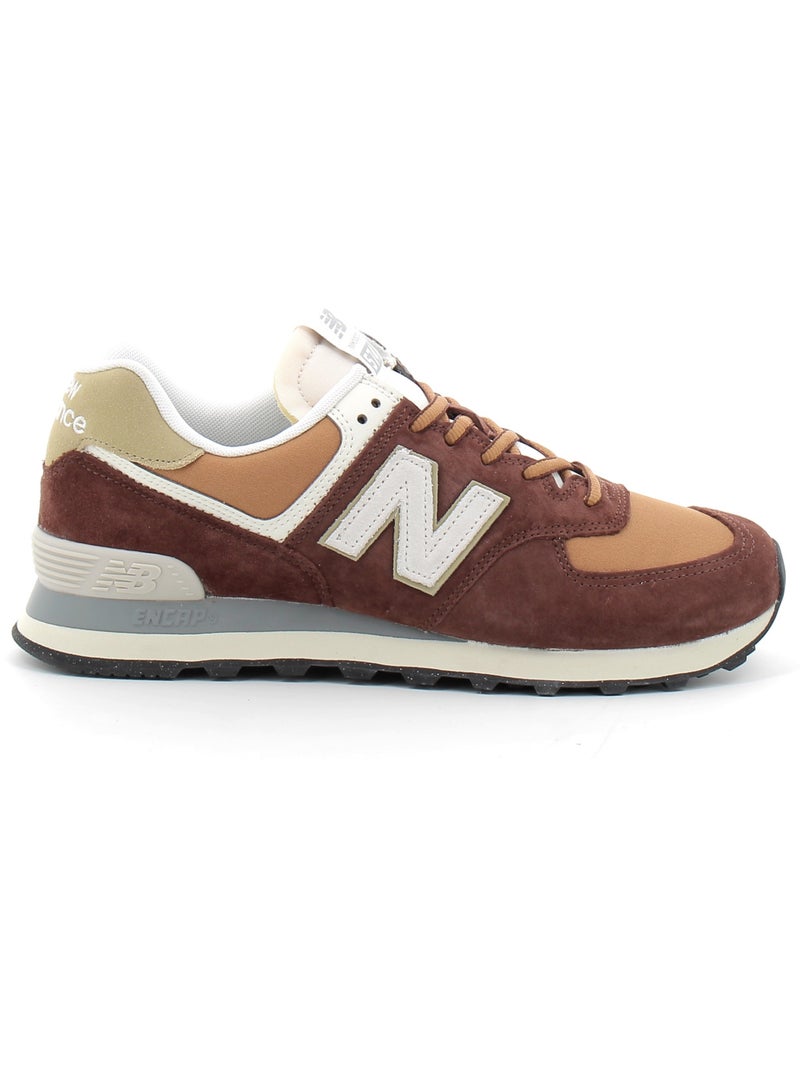 Baskets en Cuir et Suede new Balance Marron - Kiabi