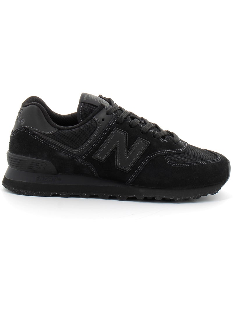 Baskets en Cuir et Suede new Balance Noir - Kiabi