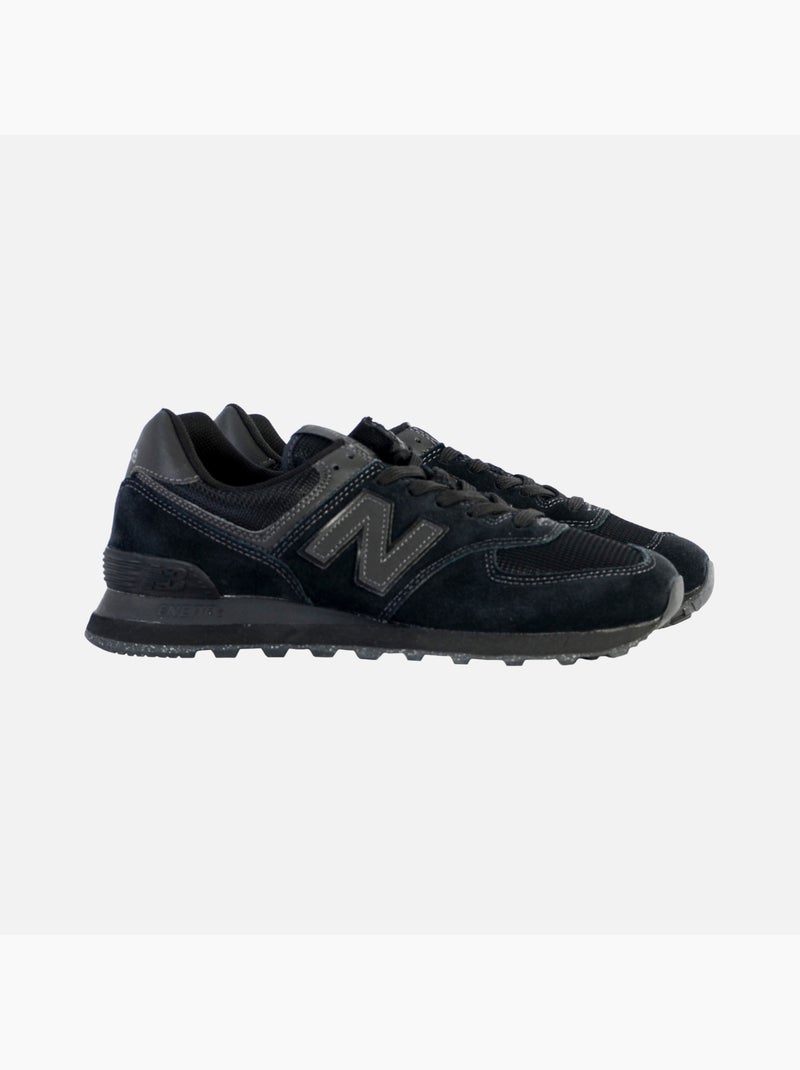 Baskets en Cuir et Suede new Balance Noir - Kiabi