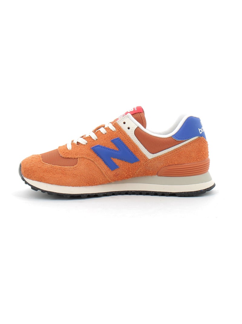Baskets en Cuir et Suede new Balance Orange - Kiabi