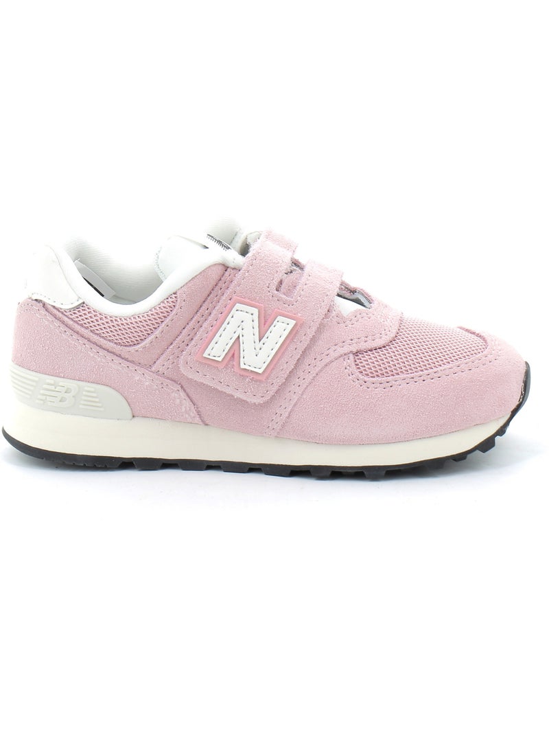 Baskets en cuir et suede new balance Rose - Kiabi