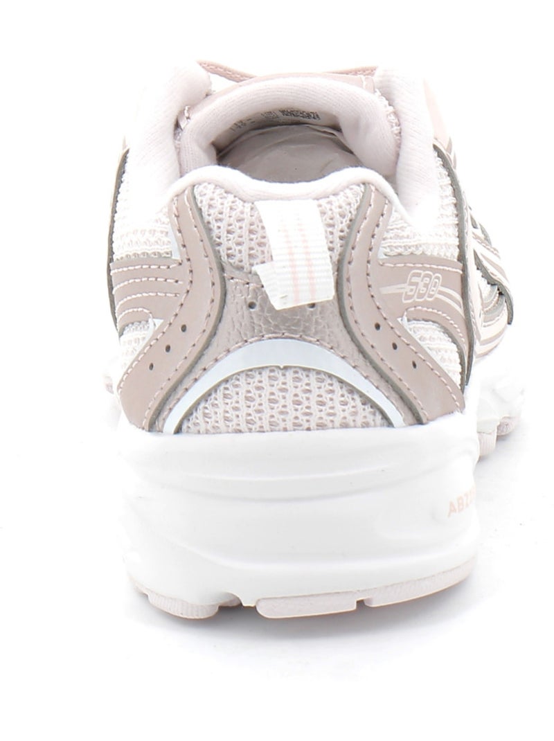 Baskets en cuir et suede new balance Rose - Kiabi