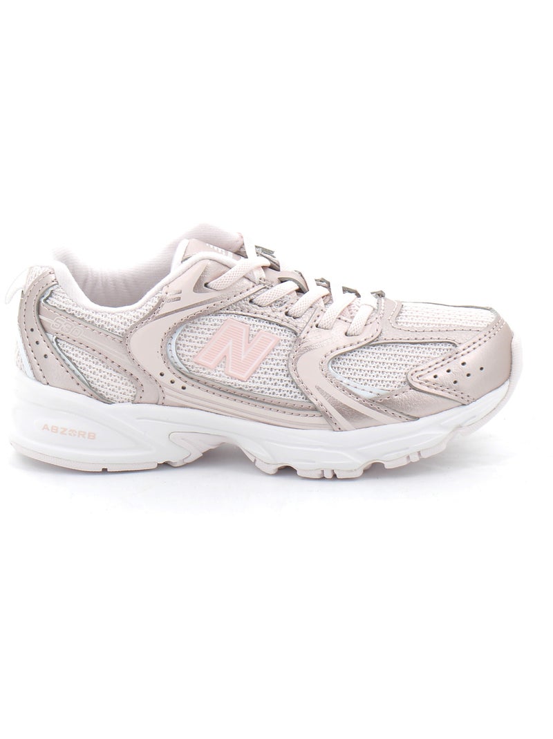 Baskets en cuir et suede new balance Rose - Kiabi
