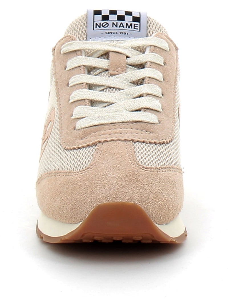 Baskets en Cuir et Suede no Name Beige - Kiabi
