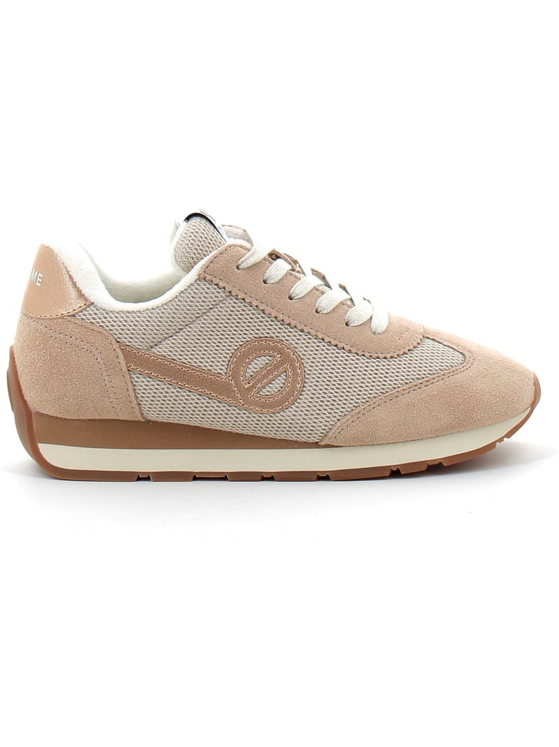 Baskets en Cuir et Suede no Name Beige - Kiabi