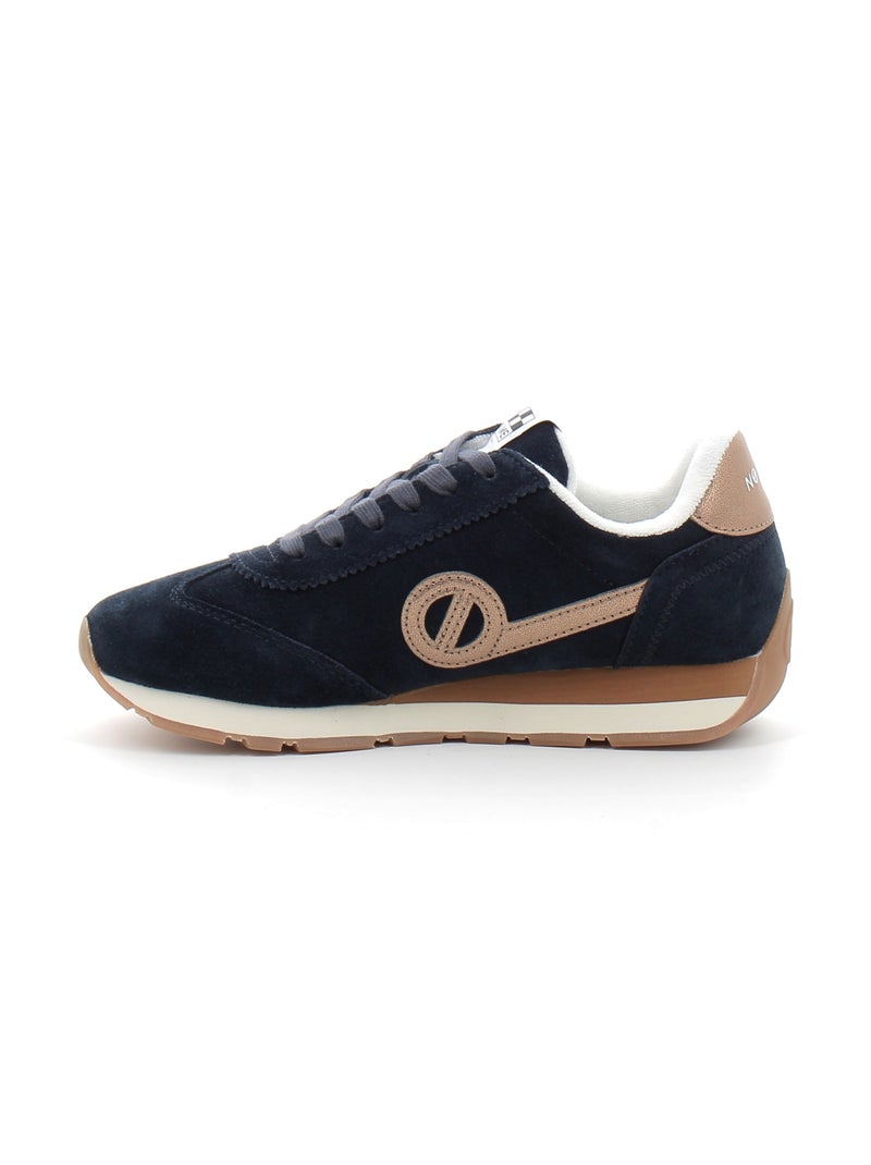 Baskets en Cuir et Suede no Name Bleu - Kiabi