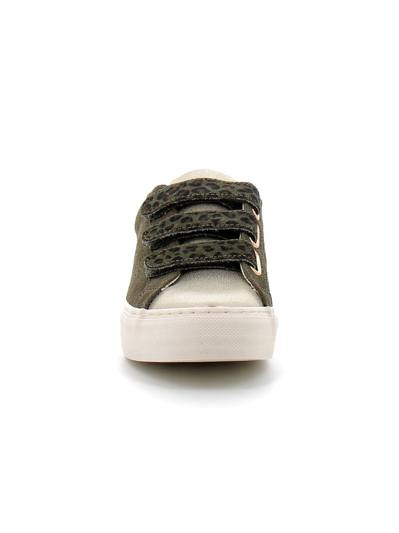 Baskets en Cuir et Suede no Name Kaki - Kiabi