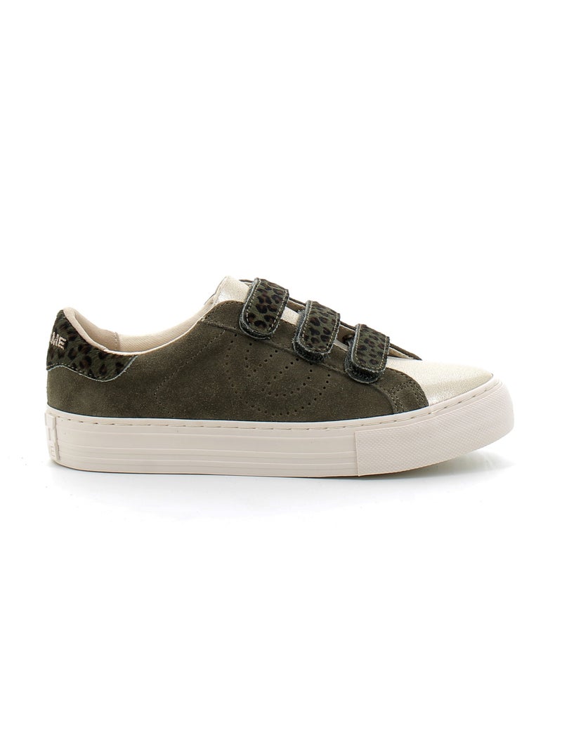 Baskets en Cuir et Suede no Name Kaki - Kiabi