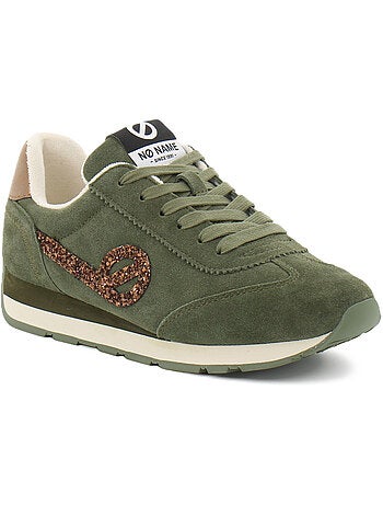 Baskets en cuir et suede no name