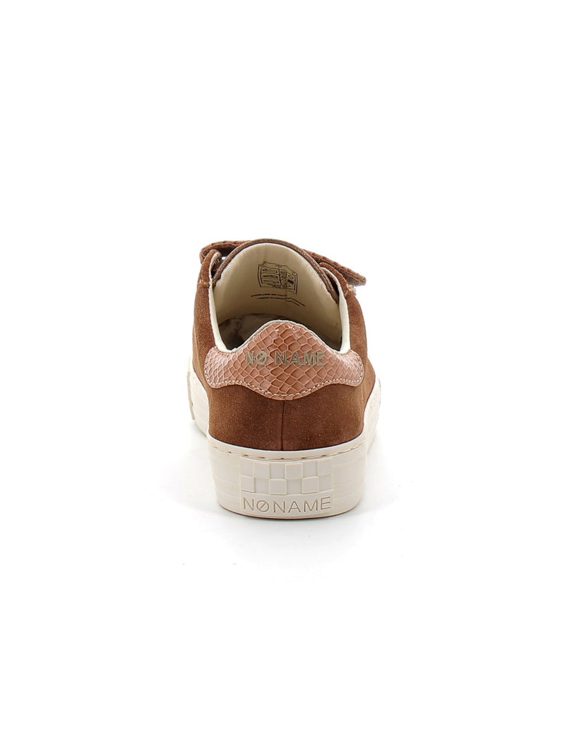 Baskets en Cuir et Suede no Name Marron - Kiabi