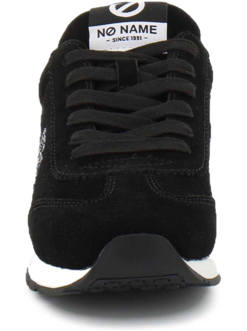 Baskets en cuir et suede no name Noir - Kiabi