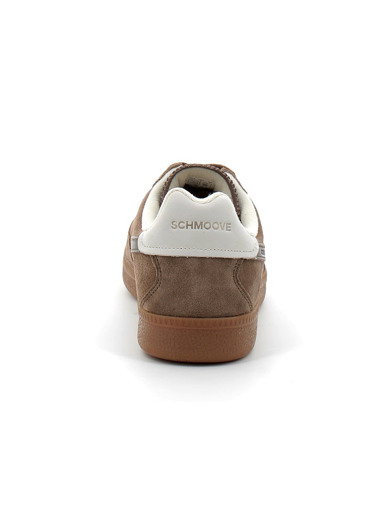 Baskets en Cuir et Suede Schmoove Beige - Kiabi