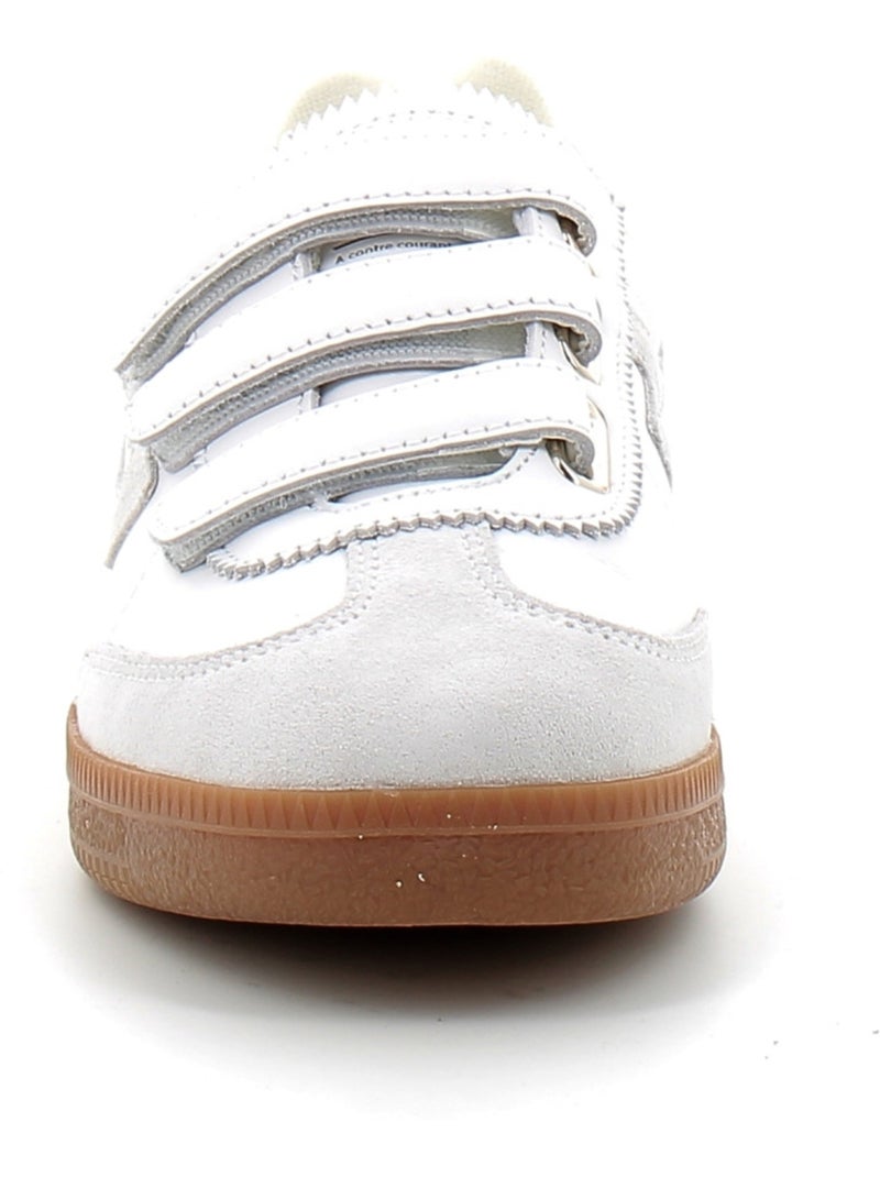 Baskets en Cuir et Suede Schmoove Blanc - Kiabi