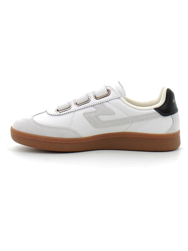 Baskets en Cuir et Suede Schmoove Blanc - Kiabi